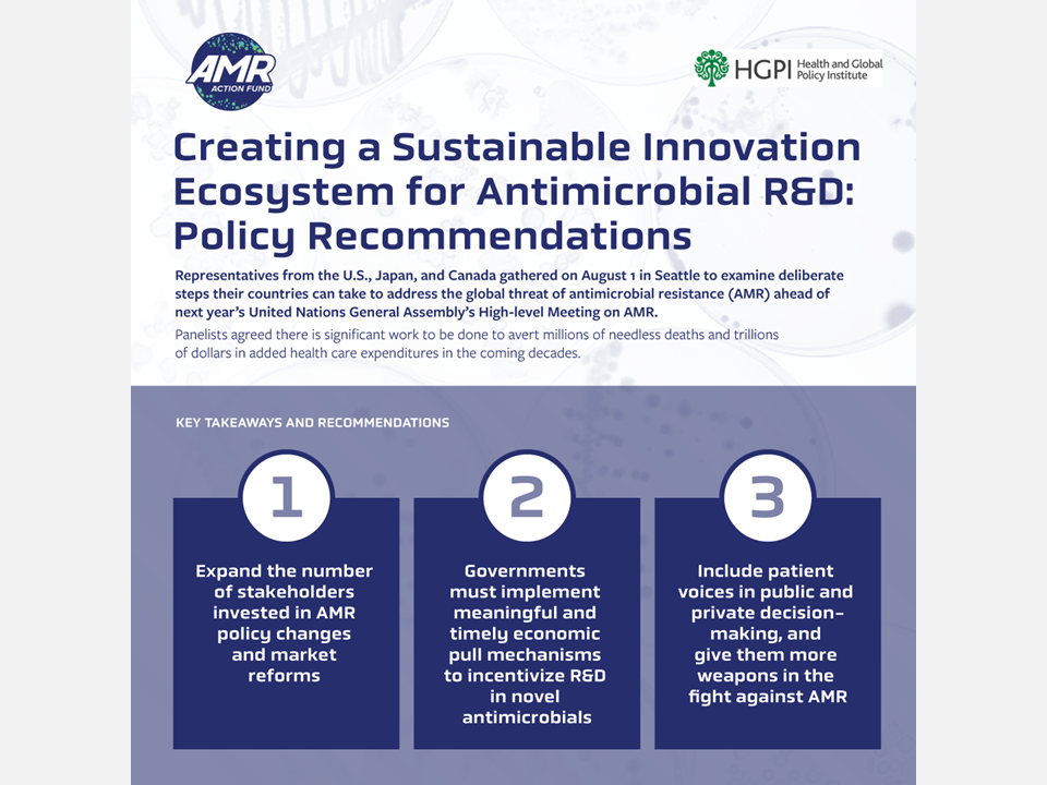 [Activity Report] Recommendations for Creating a Sustainable Innovation Ecosystem for Antimicrobial R&D (August 1, 2023)