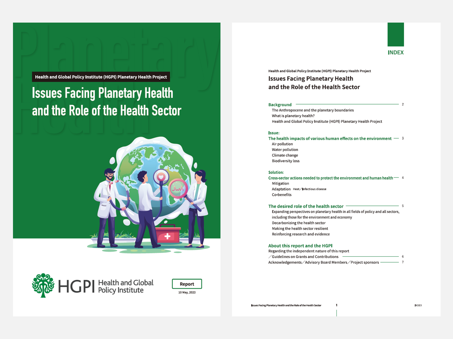 [Publication Report] Planetary Health Promotion Project “Issues Facing Planetary Health and the Role of the Health Sector” (May 10, 2023)